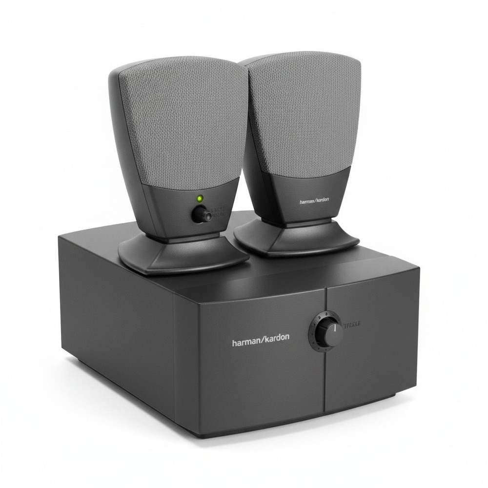 Harman Kardon HK395 Computer Speakers Black 3-Piece Subwoofer System - Picture 3 of 8